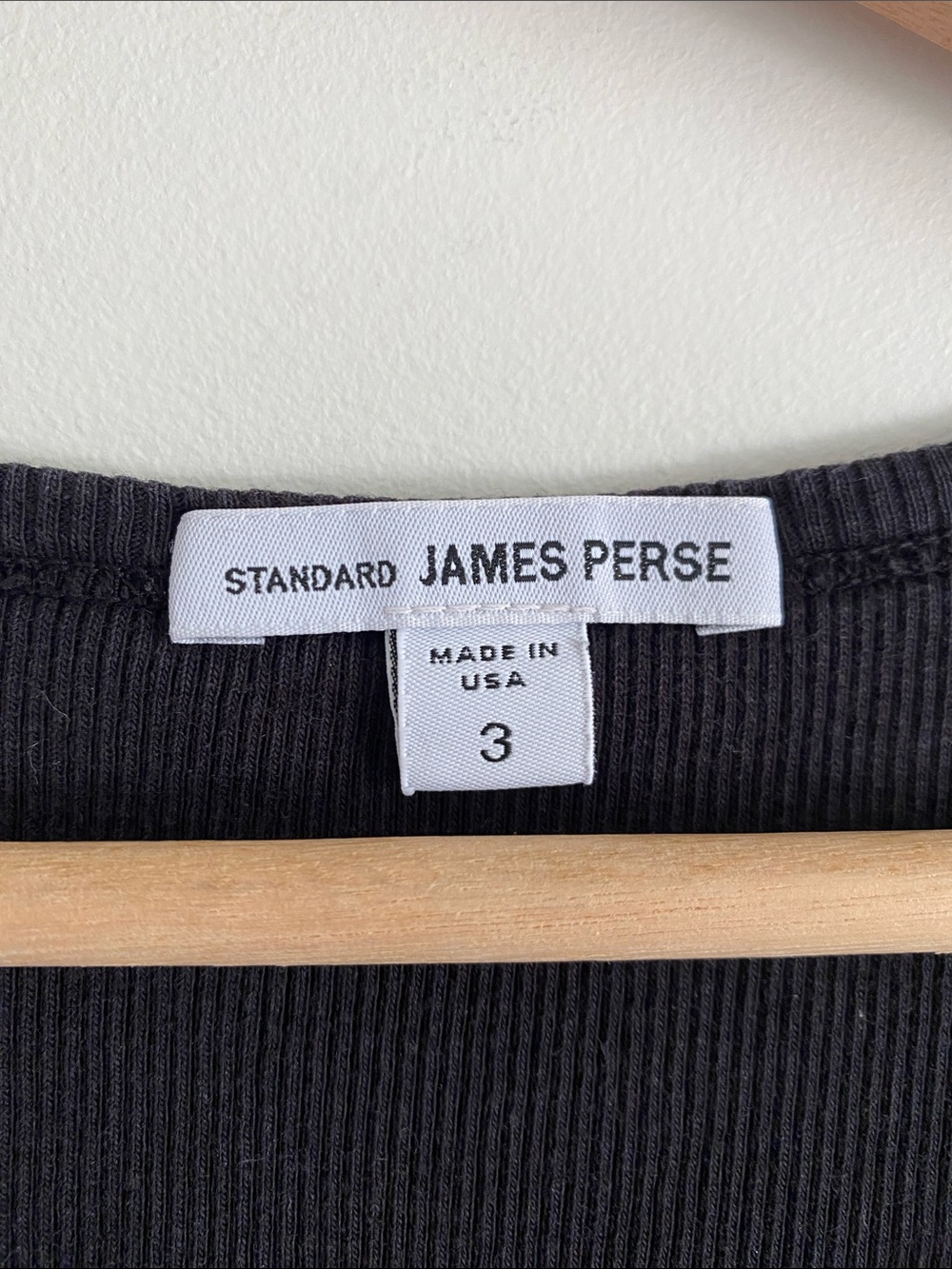 James Perse Standard Rib Deep V Tank Top | Size 3 - Picture 3 of 6